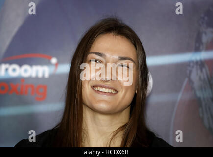 Katie Taylor während der Pressekonferenz im Radisson Hotel, Manchester. Stockfoto