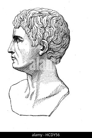 Caligula, Gaius Julius Caesar Augustus Germanicus, AD 12 - AD 41, römischer Kaiser, die Geschichte des antiken Rom, Römisches Reich, Italien Stockfoto