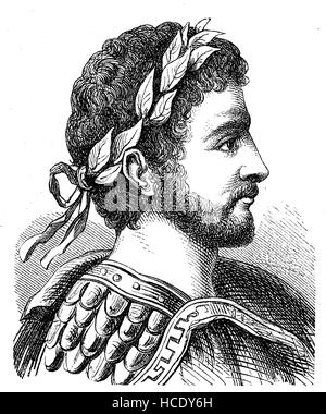 Caracalla, 188-217, formal Marcus Aurelius Severus Antoninus Augustus, römischer Kaiser, die Geschichte des antiken Rom, Römisches Reich, Italien Stockfoto