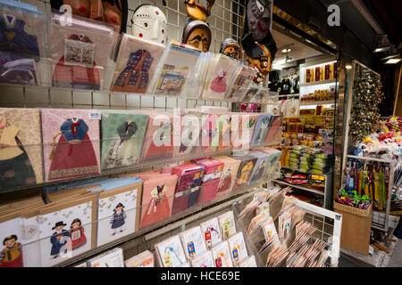 Souvenir-Shop in Insa-Dong, Jongno-gu, Seoul, Korea Stockfoto