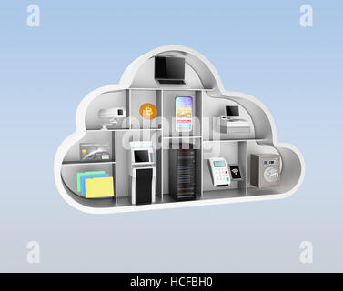 FinTech-Technologie-Konzept. 3D-Rendering Bild. Stockfoto