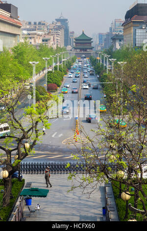 Glockenturm im Zentrum Stadt Xian, Shaanxi, China Stockfoto