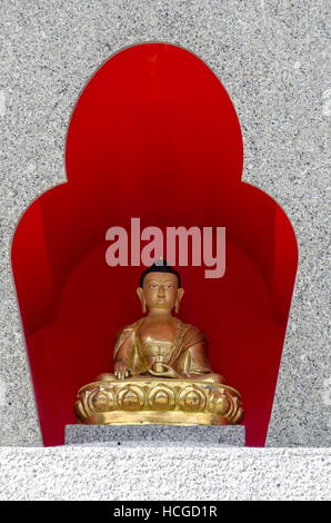 Detailansicht des buddhistischen Stupa Sofia in Retreat Center Plana - Diamantweg Buddhismus Bulgarien in der Nähe von Vitosha, Rila, Pirin, Stockfoto