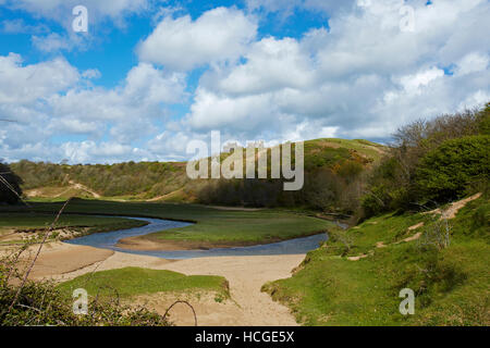 Pennard Castle, Three Cliffs Bay, Gower, Wales, UK Stockfoto