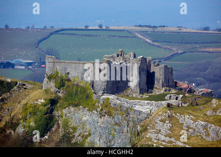 Position Cennen Castle, Carmarthenshire, Wales, UK Stockfoto