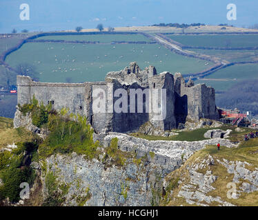 Position Cennen Castle, Carmarthenshire, Wales, UK Stockfoto