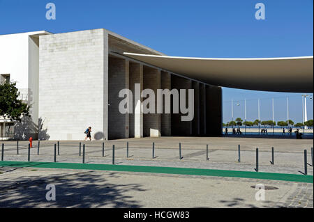 Pavilhao de Portugal, Pavillon von Portugal, Architekt Alvaro Siza, Parque Das Nacoes, Nation Park, Lisboa, Lissabon, Portugal Stockfoto