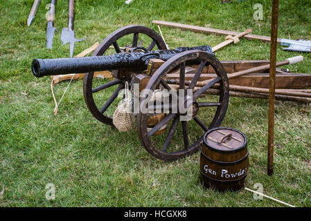 Canon und Waffen von englischer Bürgerkrieg Stockfoto