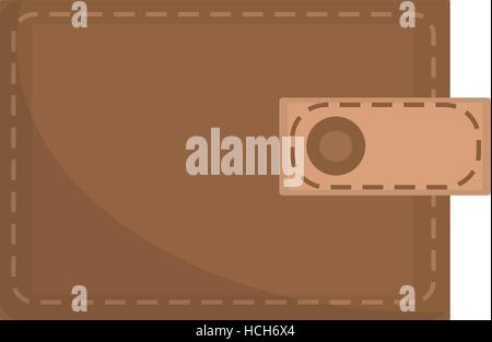 Braune Geldbörse Symbol, flaches Design. isoliert auf weißem Hintergrund. Vektor-Illustration, ClipArt Stock Vektor