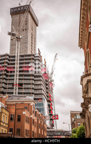 Der Shard im Bau, London, UK. Stockfoto