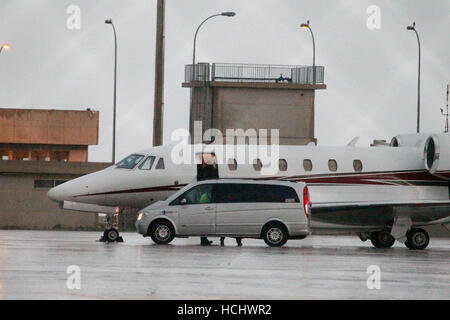 Justin Bieber bei der Ankunft am Flughafen Barcelona, Spanien.  23.11.2016 Stockfoto