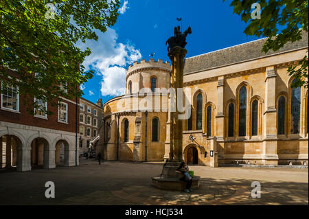 Temple Church, London, England, Inner Temple. Stockfoto