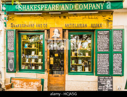 Shakespeare und Firma Buchhandlung, Außenansicht Stockfoto