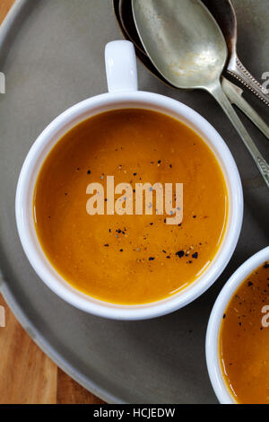 Kürbissuppe Stockfoto