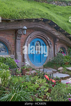 Hobbingen Filmset, Neuseeland Stockfoto