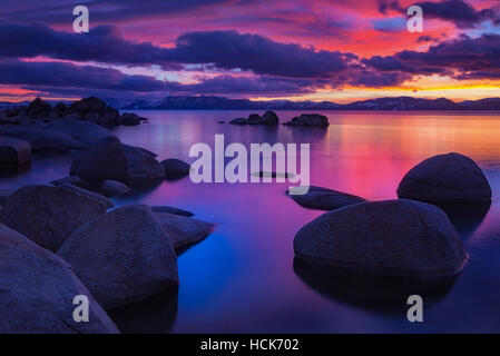 Northe Lake Tahoe Sonnenuntergang Stockfoto