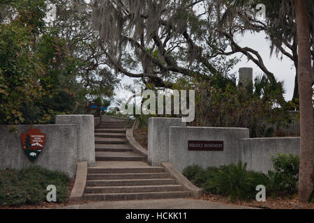 Ribault Monument am Fort Caroline National Memorial Stockfoto