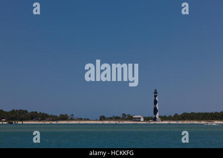 Leuchtturm von Cape Lookout in North Carolina, Teil der National Seashore Stockfoto