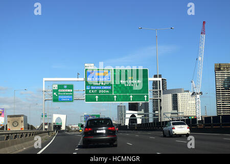 Straße Schilder in Melbourne Autobahn Victoria Australien Stockfoto