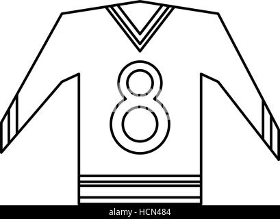 kanadische Trikot Eishockey Eis grafische Gliederung Stock Vektor