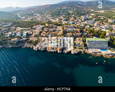 Luftaufnahme, Costa De La Calma, Cala Fornells, Mallorca, Balearen, Spanien Stockfoto