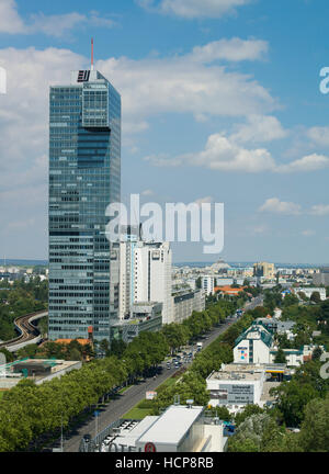 IZD-Tower, Donau-City, Austria, Wien, Europa Stockfoto