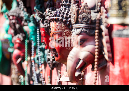 Souvenirs zum Verkauf an Affen Tempel in Kathmandu, Nepal Stockfoto