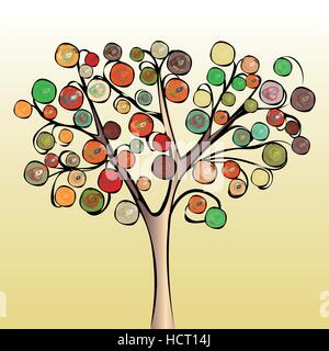Bunte abstrakte Hintergrund Baum. Stock Vektor