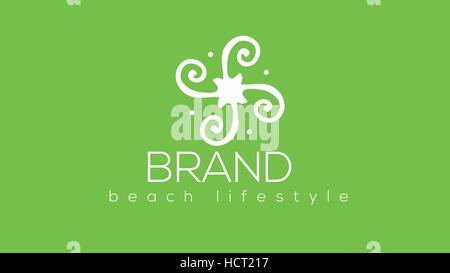 Beach Life vektor Logo Design Stock Vektor