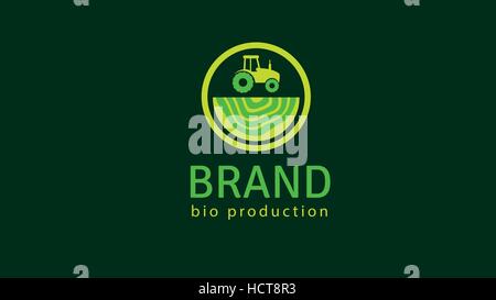 Grüne Bio Business-Vektor-Logo-Design. Anfangsbuchstaben Markenidentität (Zeichen, Symbol, Symbol, Monogramm) Stock Vektor