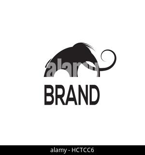 Mammut Vector Logo, sign. Symbol, Emblem Stock Vektor