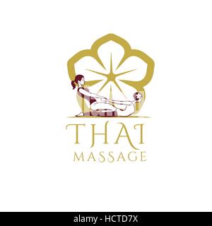 Chiropraktik, massage, Rückenschmerzen und Osteopathie Symbol, Logo, Zeichen, Label. Spa und Wellness Markenidentität Stock Vektor
