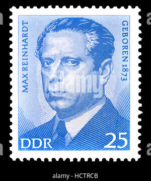 Briefmarke der DDR (DDR) (1973): Max Reinhardt (Maximilian Goldmann geboren: 1873 – 1943) Österreich geborene jüdische amerikanische Theater- und Filmregisseur Stockfoto