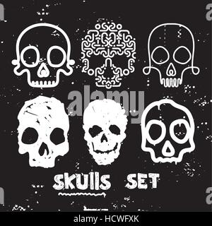 Skull set Design-element Stock Vektor