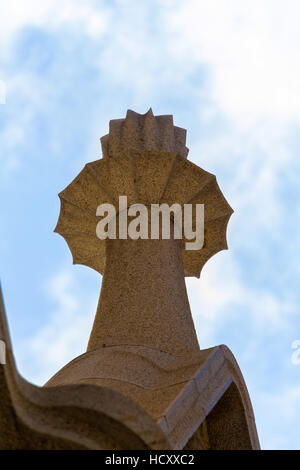 Detail der la Sagrada Familia, entworfen von Antoni Gaudi, die Kathedrale bauen seit 1882 am 05 Juni 2012, Barcelona, Spanien. Stockfoto