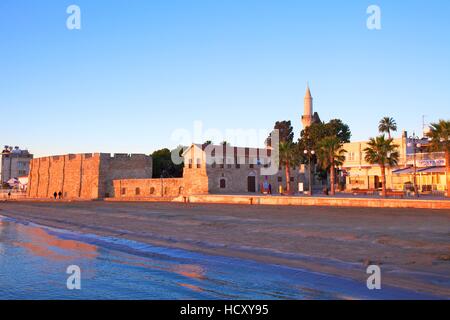 Larnaka Fort, mittelalterlichen Museum und Moschee, Larnaka, Zypern, östlichen Mittelmeer Stockfoto