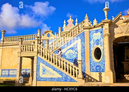 Palast von Estoi, Estoi, Ost-Algarve, Algarve, Portugal Stockfoto