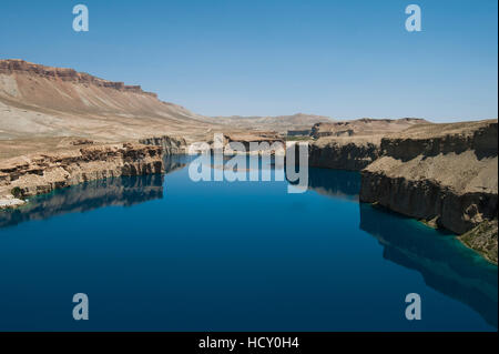 Die spektakuläre tiefblauen Seen des Band-e-Amir in Zentralafghanistan bilden des Landes ersten Nationalpark, Afghanistan Stockfoto