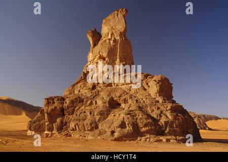 Felsformation im Tadrart, Sahara Wüste, Algerien, Afrika Stockfoto