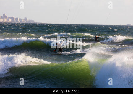 Kite-Surfen, Cape Town, Western Cape, Südafrika, Afrika Stockfoto