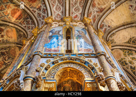 Charola, Convento de Cristo (Convento de Cristo), UNESCO, Tomar, Santarem District, Portugal Stockfoto