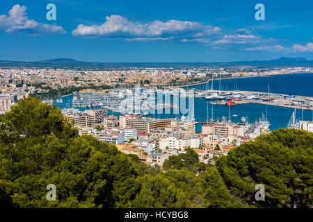 Marina und Hafen von Palma De Mallorca Stockfoto