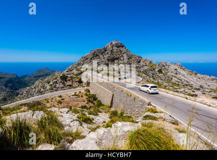 Spiral-Brücke auf dem Weg nach Sa Calobra Mallorca Stockfoto