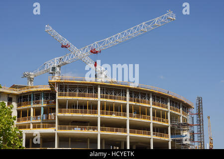 Bau des neuen NHS Papworth Hospital am Stadtrand von Cambridge UK Stockfoto