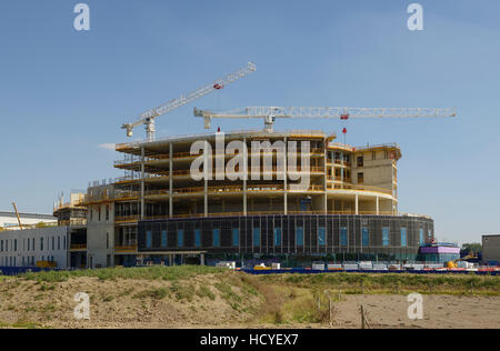 Bau des neuen NHS Papworth Hospital am Stadtrand von Cambridge UK Stockfoto