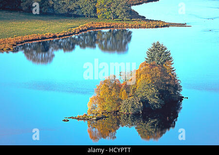 Teil von The Queens View in Highland Perthshire mit Blick auf Loch Tummel Scotland.UK Stockfoto