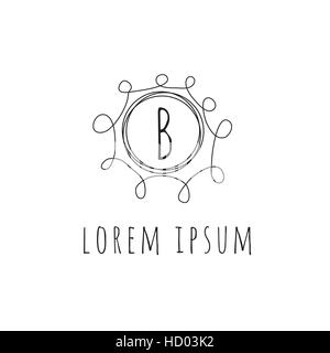 B Brief Vektor-Logo Design-Vorlage Stock Vektor