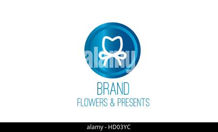 Blumen Vektor-Logo Design-Vorlage Stock Vektor