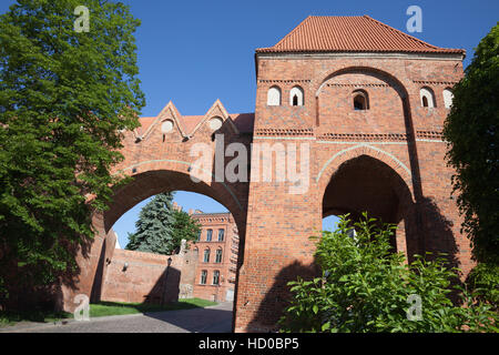 Abwasser-Turm von Torun Schloss der teutonischen Ritter Ordnung in Torun, Polen Stockfoto