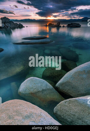 Northe Lake Tahoe Sonnenuntergang Stockfoto